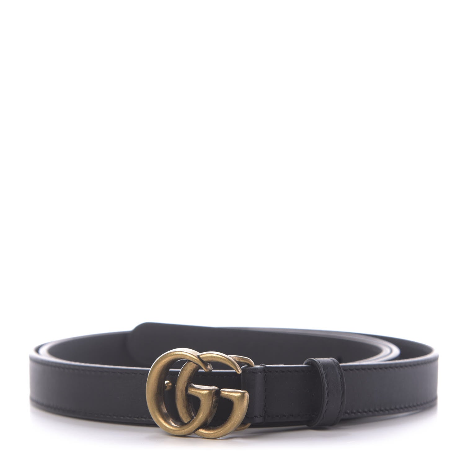 Gucci Calfskin Double G 20mm Belt 110 44 Black 1 of 7