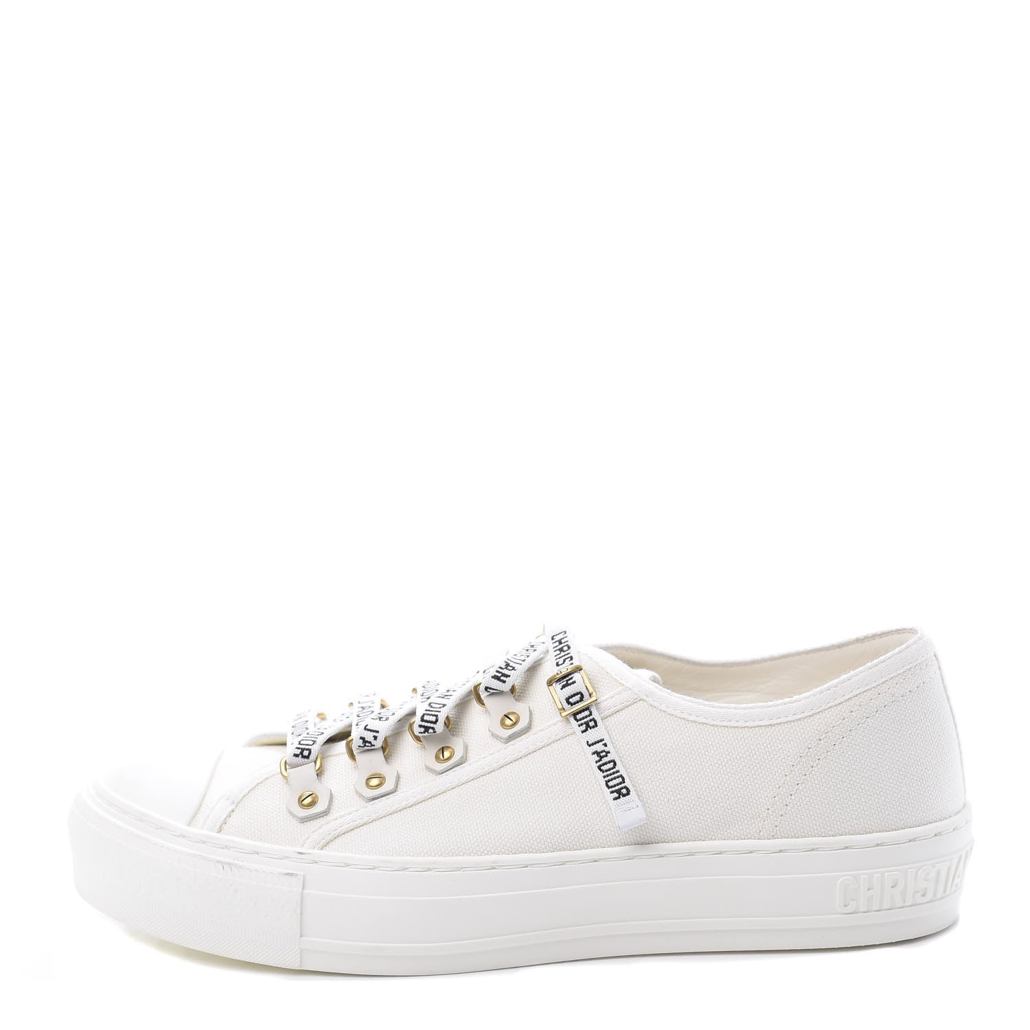 Christian Dior Canvas Walk'n Dior Low Top Sneakers 38 White 1 of 10