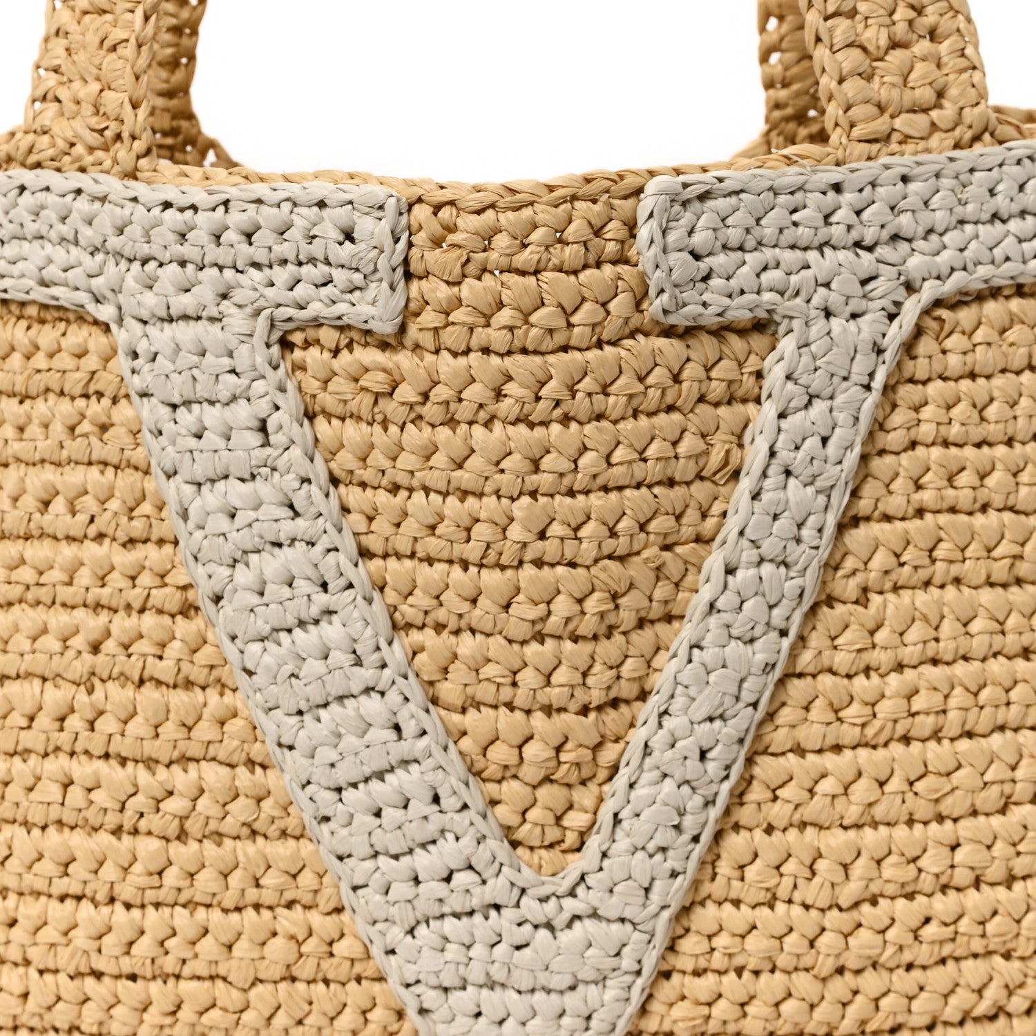 Valentino Garavani Raffia V Shoulder Bag 7 of 10
