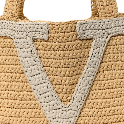 Valentino Garavani Raffia V Shoulder Bag 7 of 10