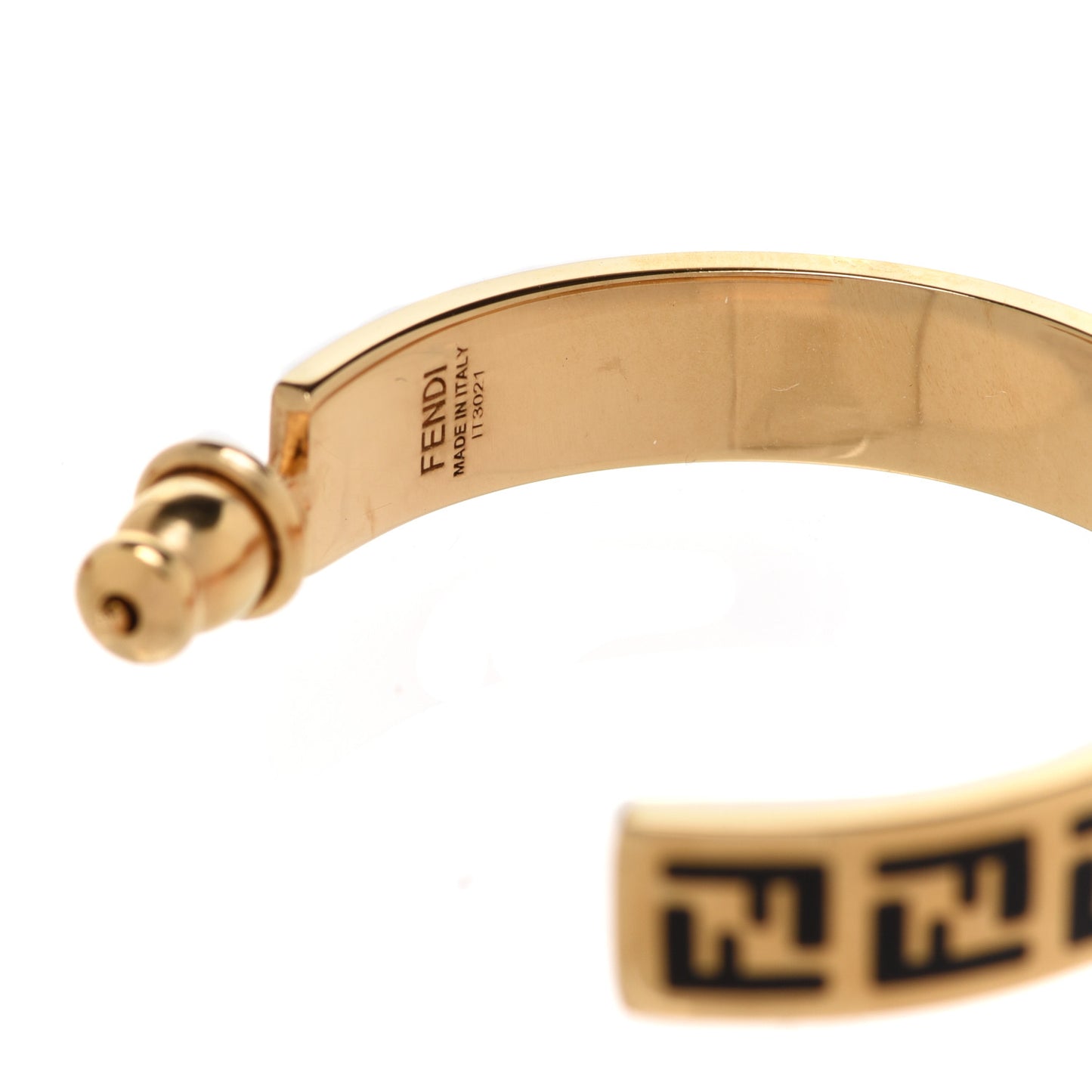 FF Hoop Earrings Gold
