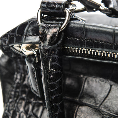 Givenchy Calfskin Crocodile Embossed Small Pandora Black 8 of 13