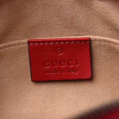 Gucci Calfskin Matelasse GG Marmont Cosmetic Case Hibiscus Red 6 of 10