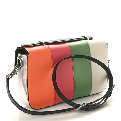 Gucci Senna Calfskin Petite GG Top Handle Shoulder Bag Mystic White Silver Multicolor 4 of 12