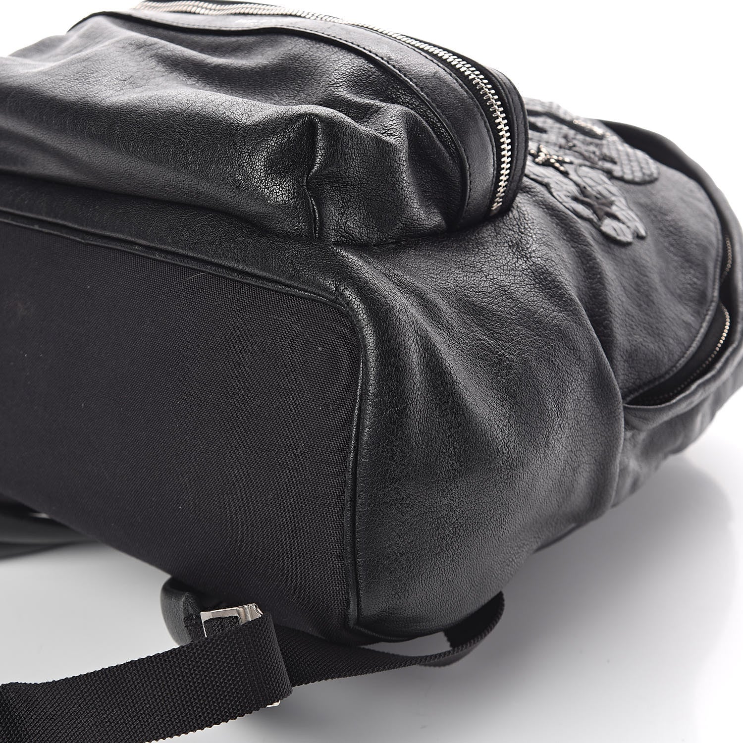 Saint Laurent Sheepskin Mini Love Appliqué City Backpack Black 9 of 9
