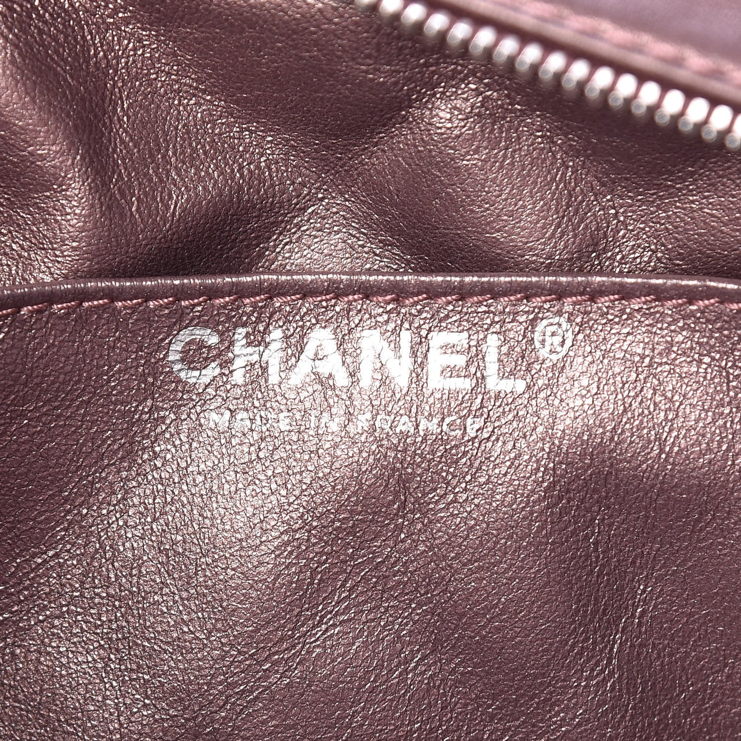 Metallic Aged Calfskin Quilted Small Reissue Camera Case Rose Fonce