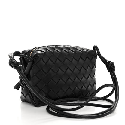 Bottega Veneta Nappa Intrecciato Mini Loop Camera Bag Black 3 of 9