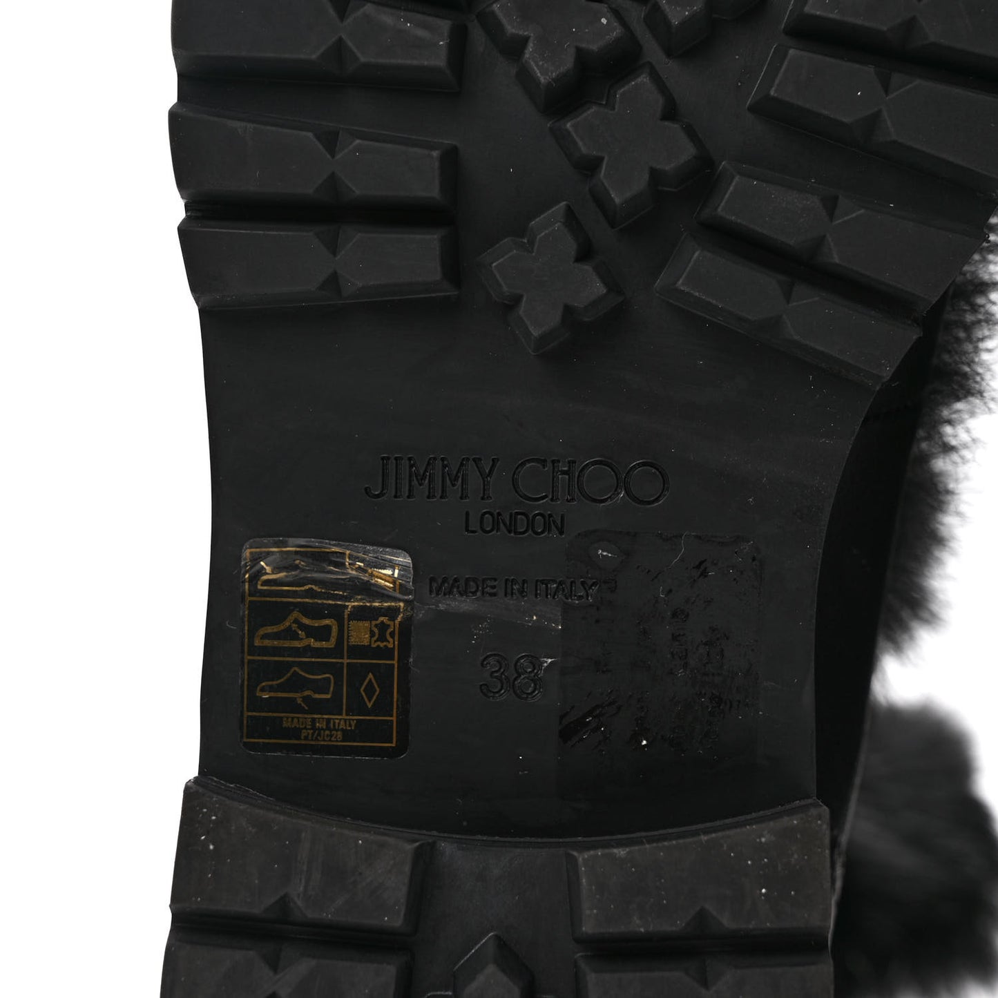 Lambkin Fur Glacie Pom-Pom Boots 38 Black