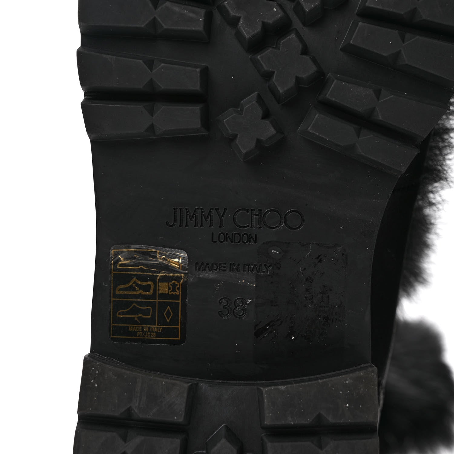 Jimmy Choo Lambkin Fur Glacie Pom-Pom Boots 38 Black 7 of 10