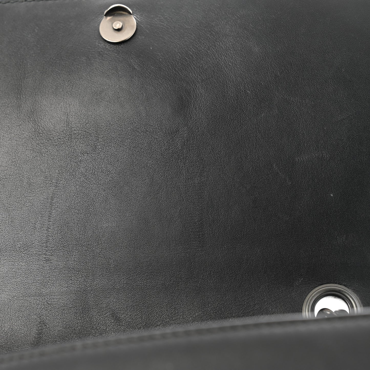 Glace Calfskin Studded Crossbody White Black