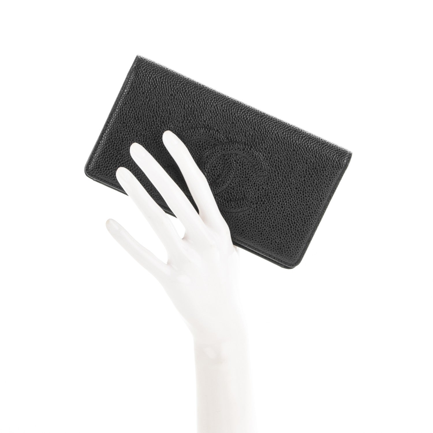 Chanel Caviar Timeless CC Yen Wallet Black 2 of 8