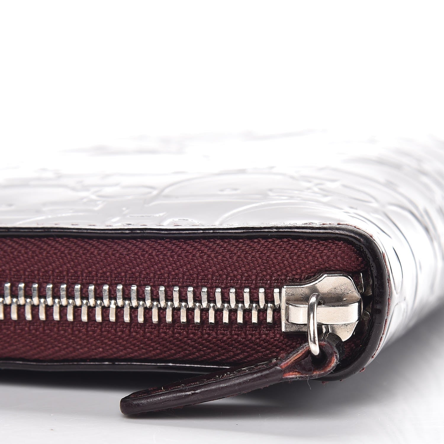 Christian Dior Patent Ultimate Voyageur Zip Around Wallet Bordeaux 10 of 10