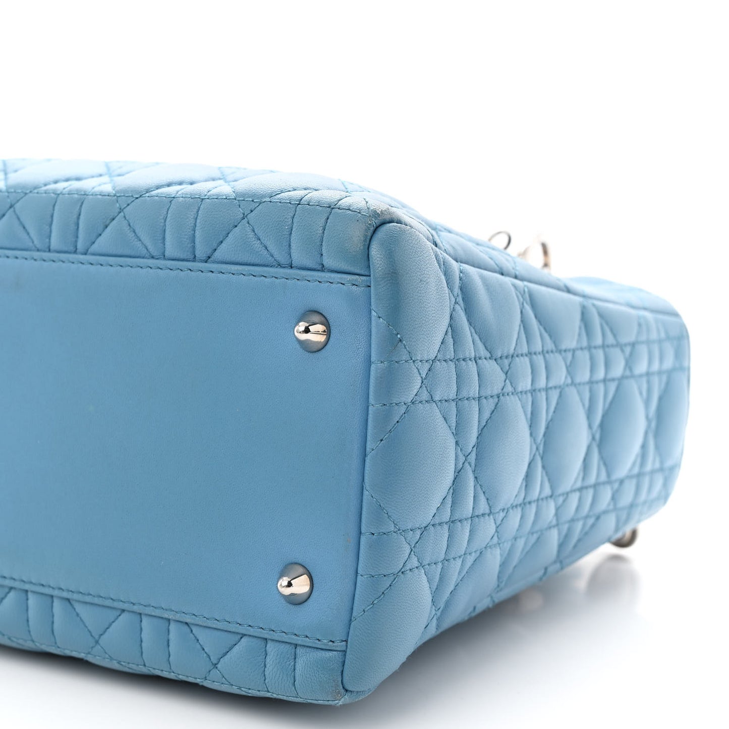 Lambskin Cannage Medium Lady Dior Blue