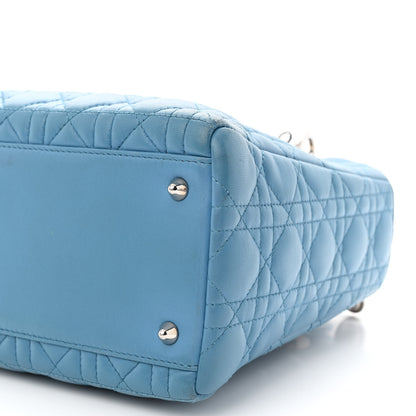 Christian Dior Lambskin Cannage Medium Lady Dior Blue 10 of 18