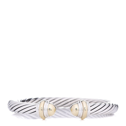 David Yurman Sterling Silver 14K Yellow Gold 7mm Cable Classics Bracelet 1 of 4