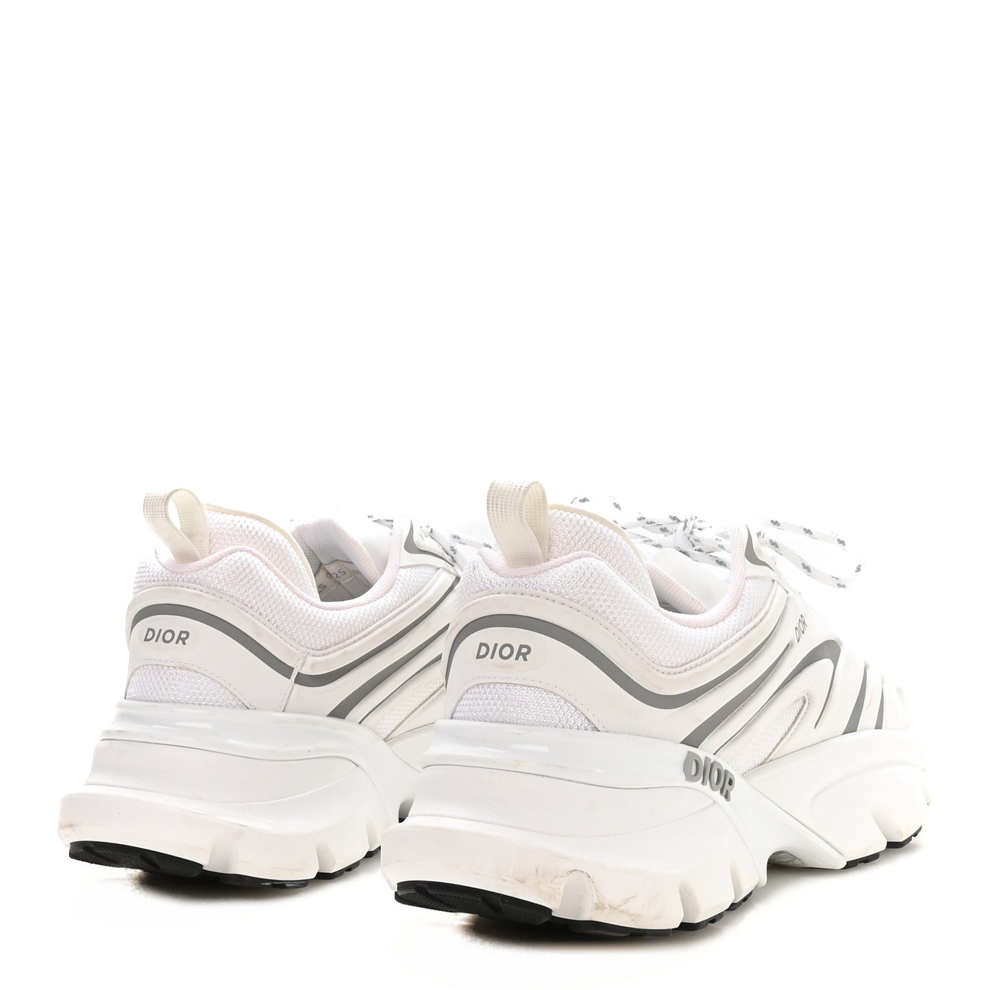 Technical Mesh Calfskin Mens B30 Sneakers 44.5 White Light Grey
