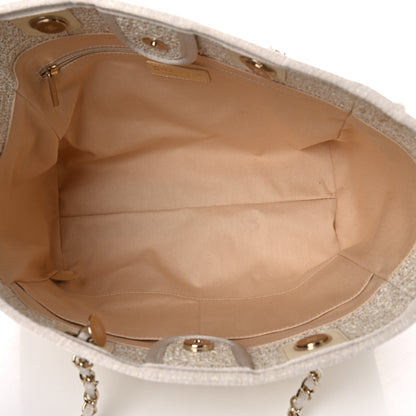 Chanel Lurex Boucle Small Deauville Tote Ivory 5 of 11