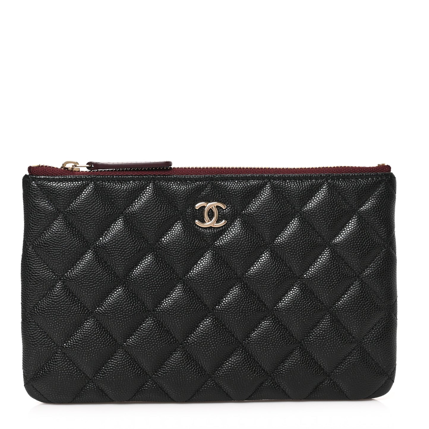 Caviar Quilted Cosmetic Case Black