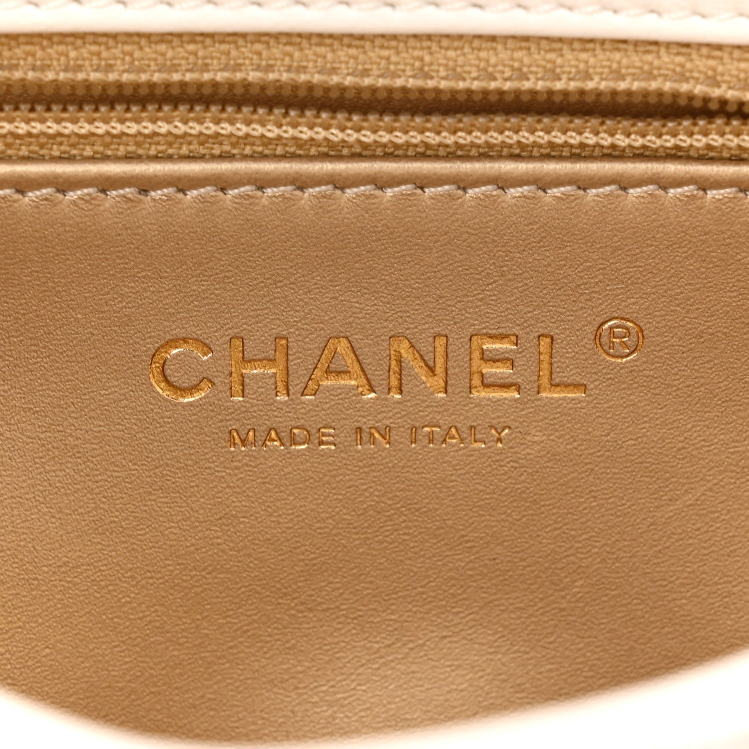 Chanel Lambskin Quilted CC Crystal Logo Chain Flap White 6 of 10