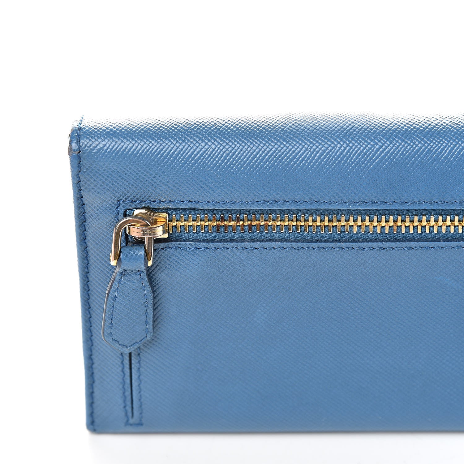 Prada Saffiano Continental Flap Wallet Cobalto 12 of 13