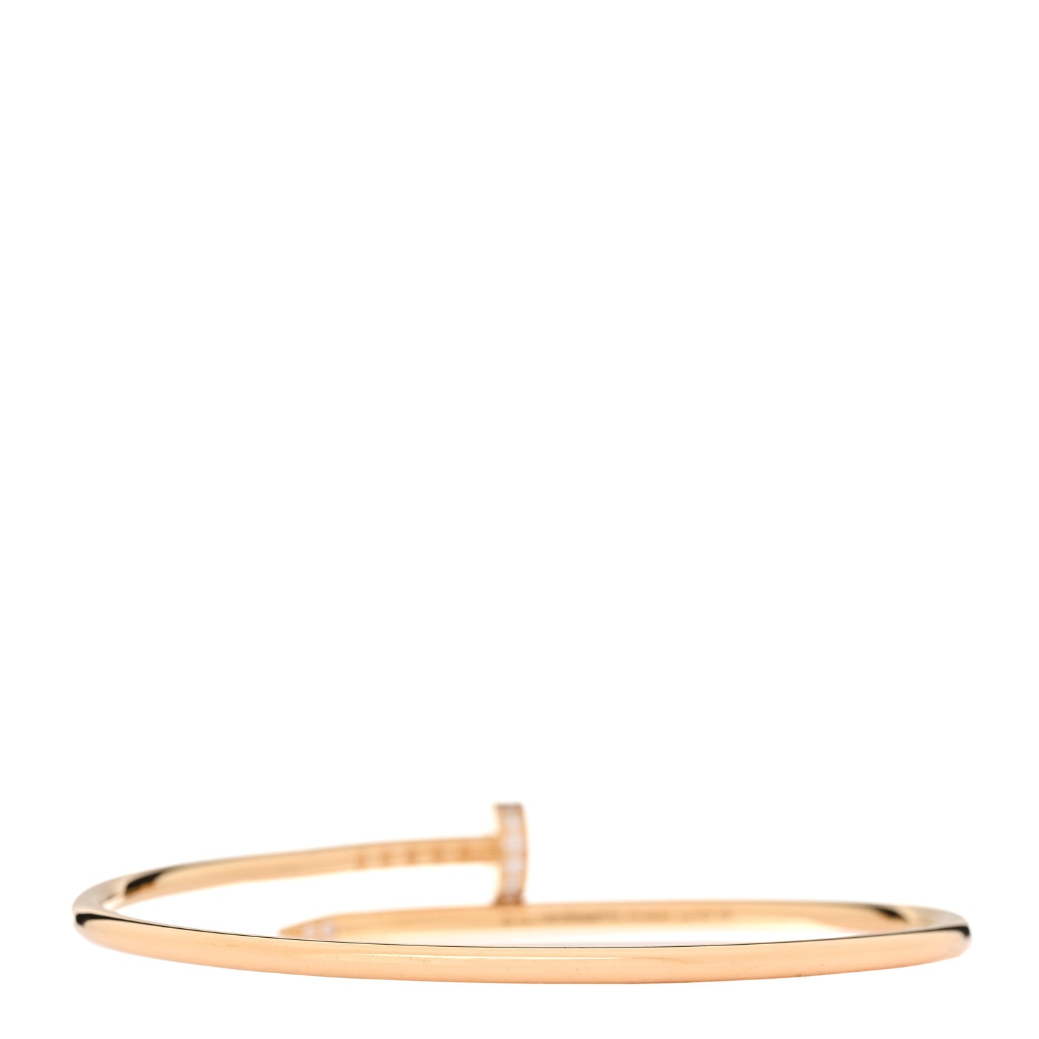 Cartier 18K Yellow Gold Diamond Small Juste Un Clou Bracelet 17 2 of 5