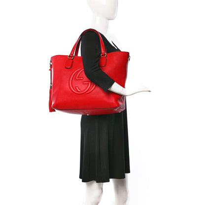 Gucci Cellarius Calfskin Large Soho Working Tote Tabasco 2 of 19