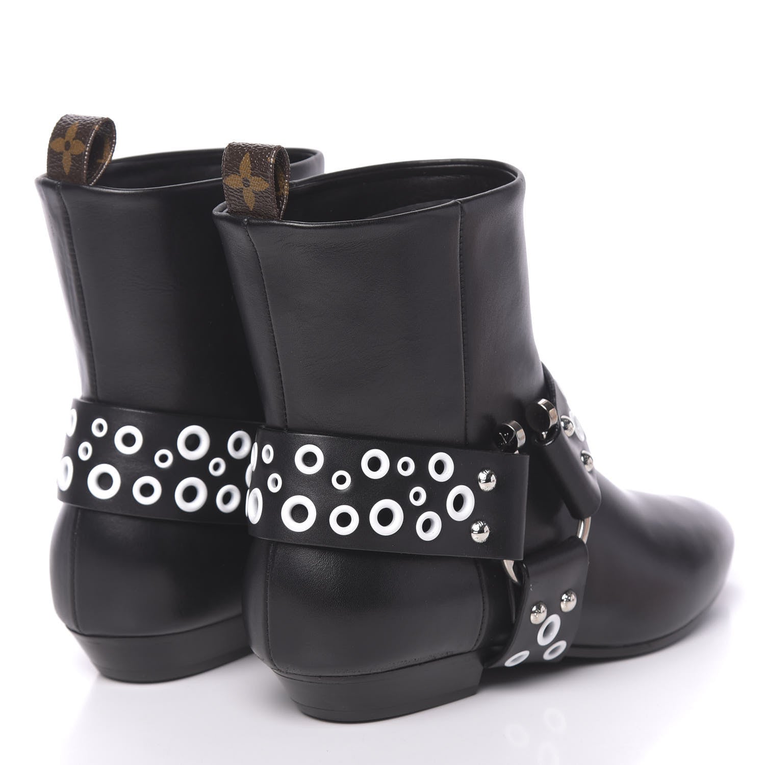 Louis Vuitton Calfskin Rhapsody Ankle Boots 37.5 Black 4 of 8