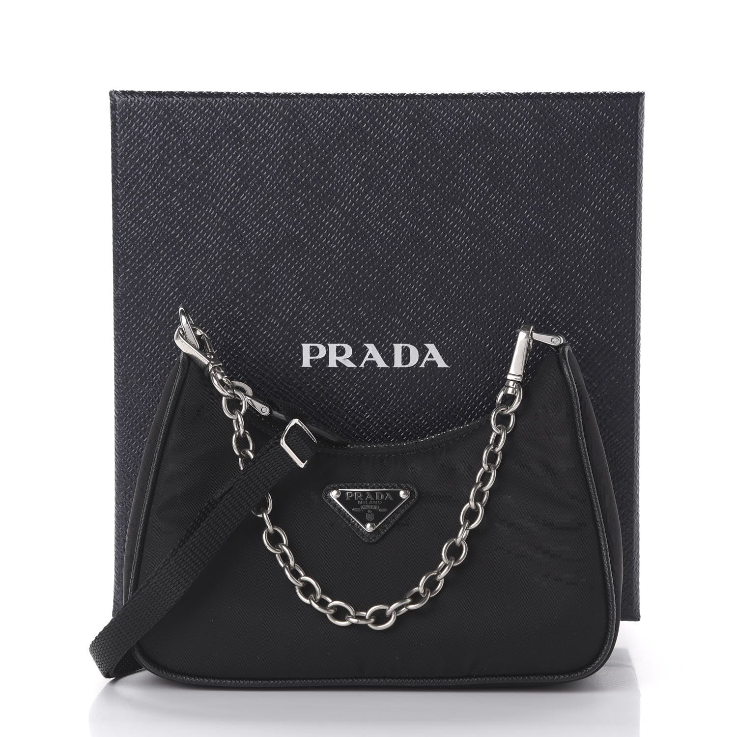 Prada Tessuto Nylon Mini Re-Edition 2000 Shoulder Bag Black 10 of 10