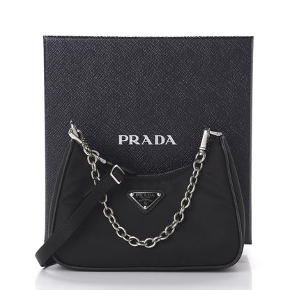 Prada Tessuto Nylon Mini Re-Edition 2000 Shoulder Bag Black 10 of 10