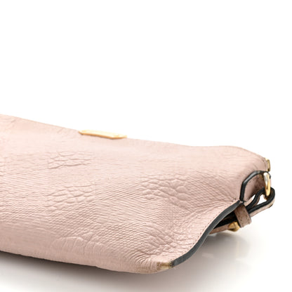 Burberry Signature Grain Calfskin Check Embossed Peyton Crossbody Clutch Bag Pale Orchid 11 of 17