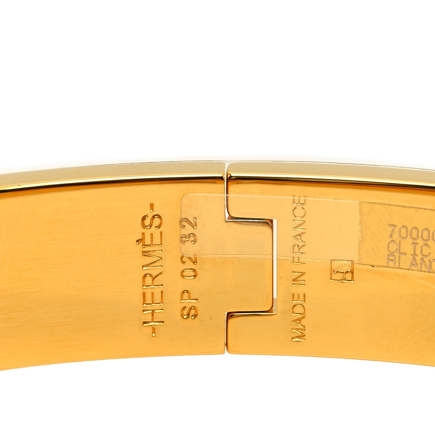 Enamel Narrow Clic Clac H Bracelet PM White