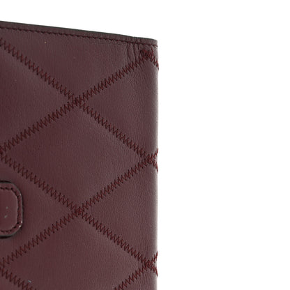 Givenchy Goatskin Diamond Quilted GV3 Medium Wallet Aubergine 11 of 12