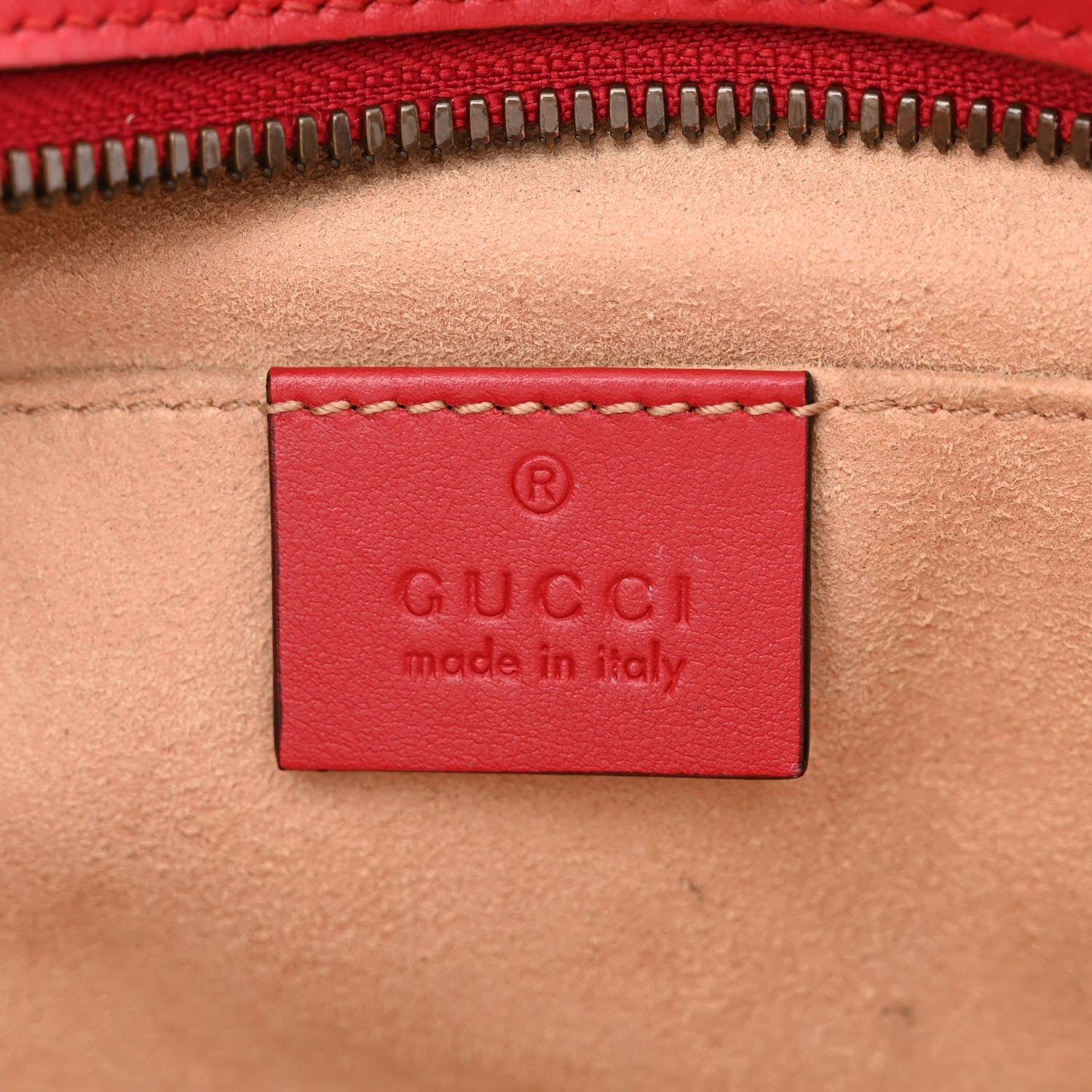 Gucci Calfskin Matelasse Small GG Marmont Chain Shoulder Bag Hibiscus Red 6 of 11