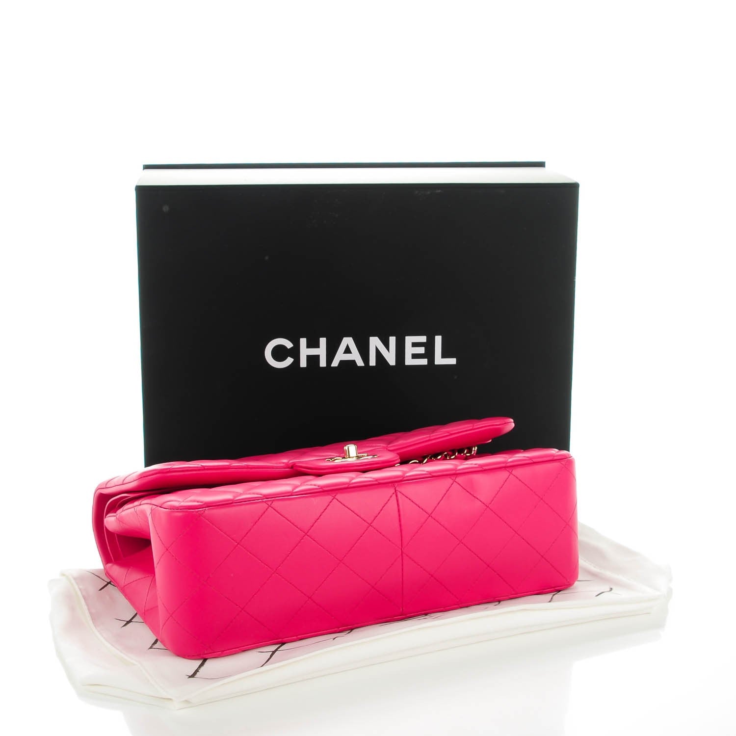 Chanel Lambskin Quilted Jumbo Double Flap Fuchsia 4 of 8