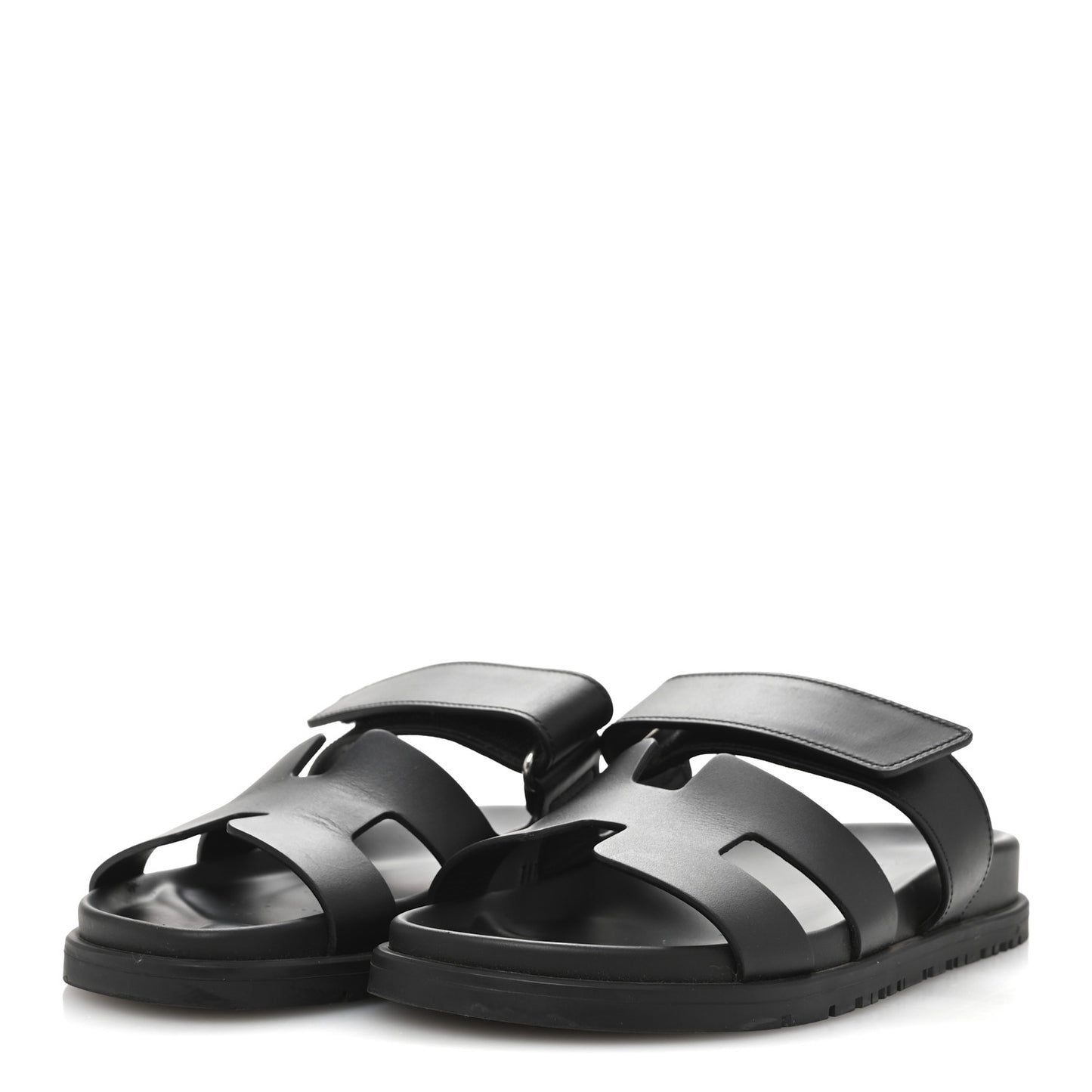 Calfskin Womens Chypre Sandals 36.5 Black