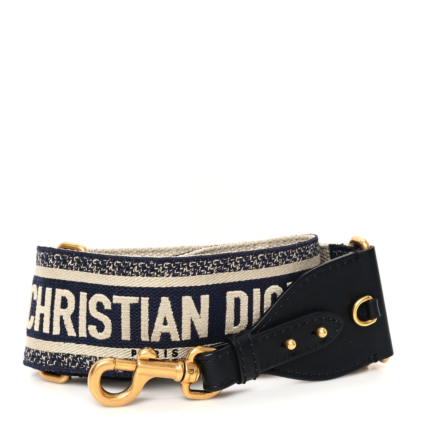 Canvas Embroidered Shoulder Strap Blue