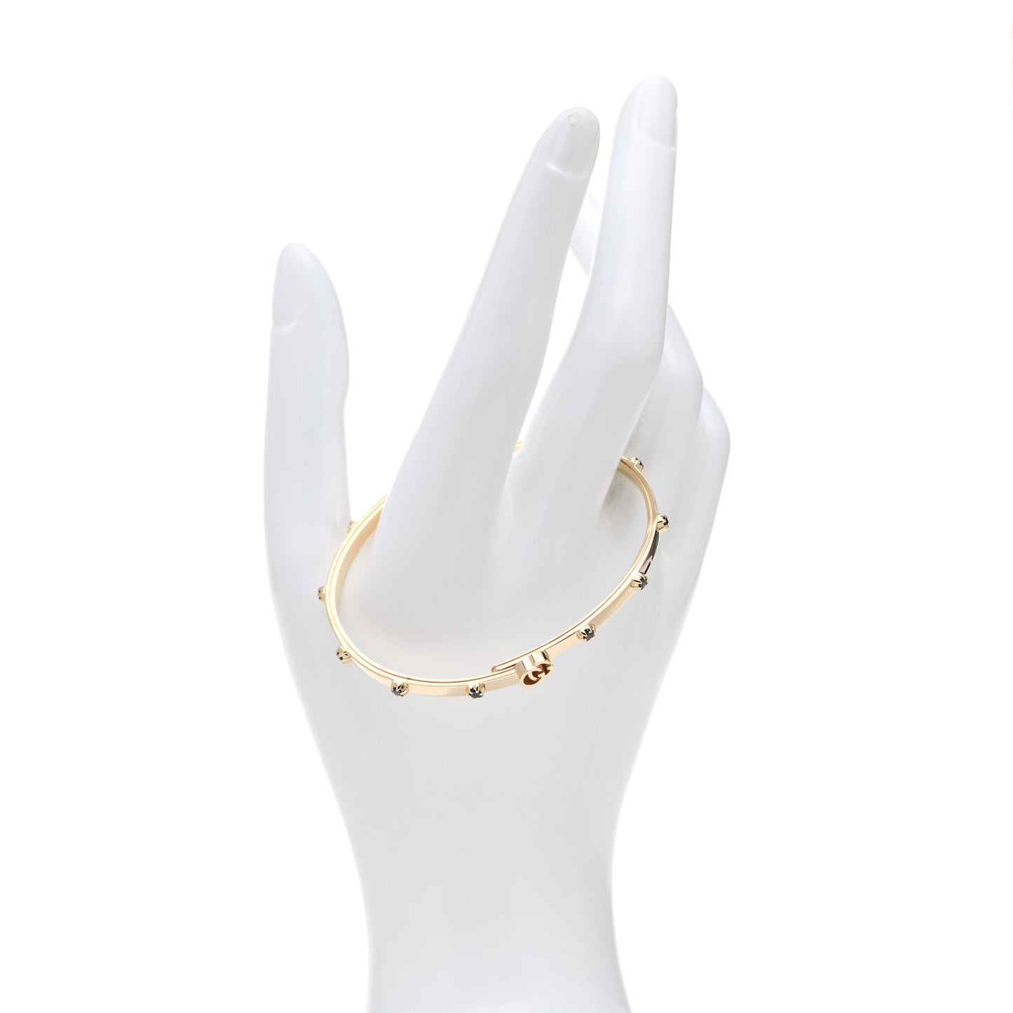 18K Yellow Gold Black Diamond XS Running Bracelet 17