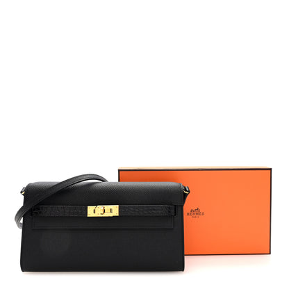 Hermes Epsom Matte Alligator Touch Kelly Wallet To Go Black 10 of 10