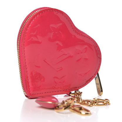Louis Vuitton Vernis Heart Coin Purse Rose Pop 3 of 9