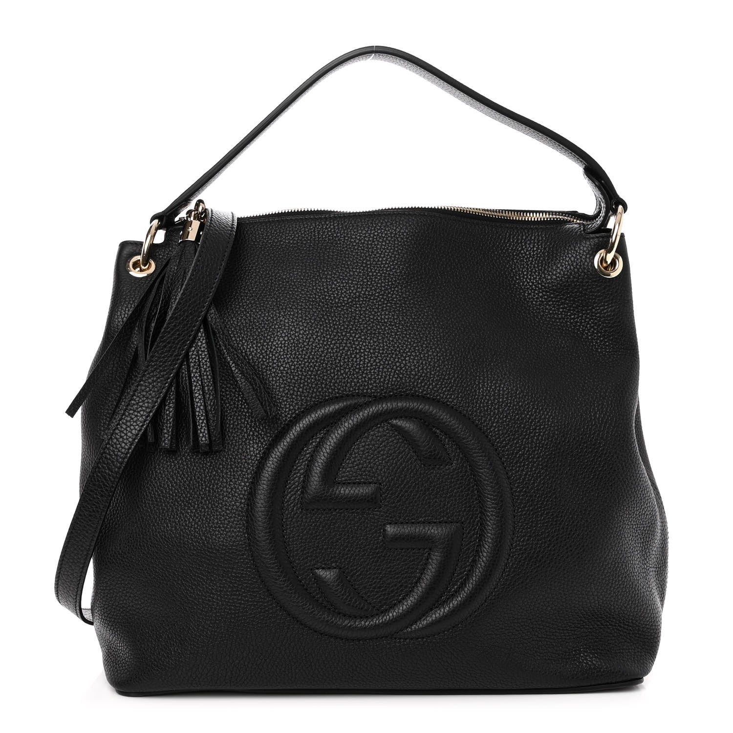 Gucci Pebbled Calfskin Large Soho Hobo Black 1 of 9
