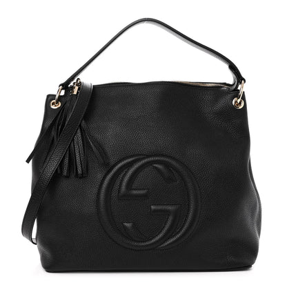 Gucci Pebbled Calfskin Large Soho Hobo Black 1 of 9