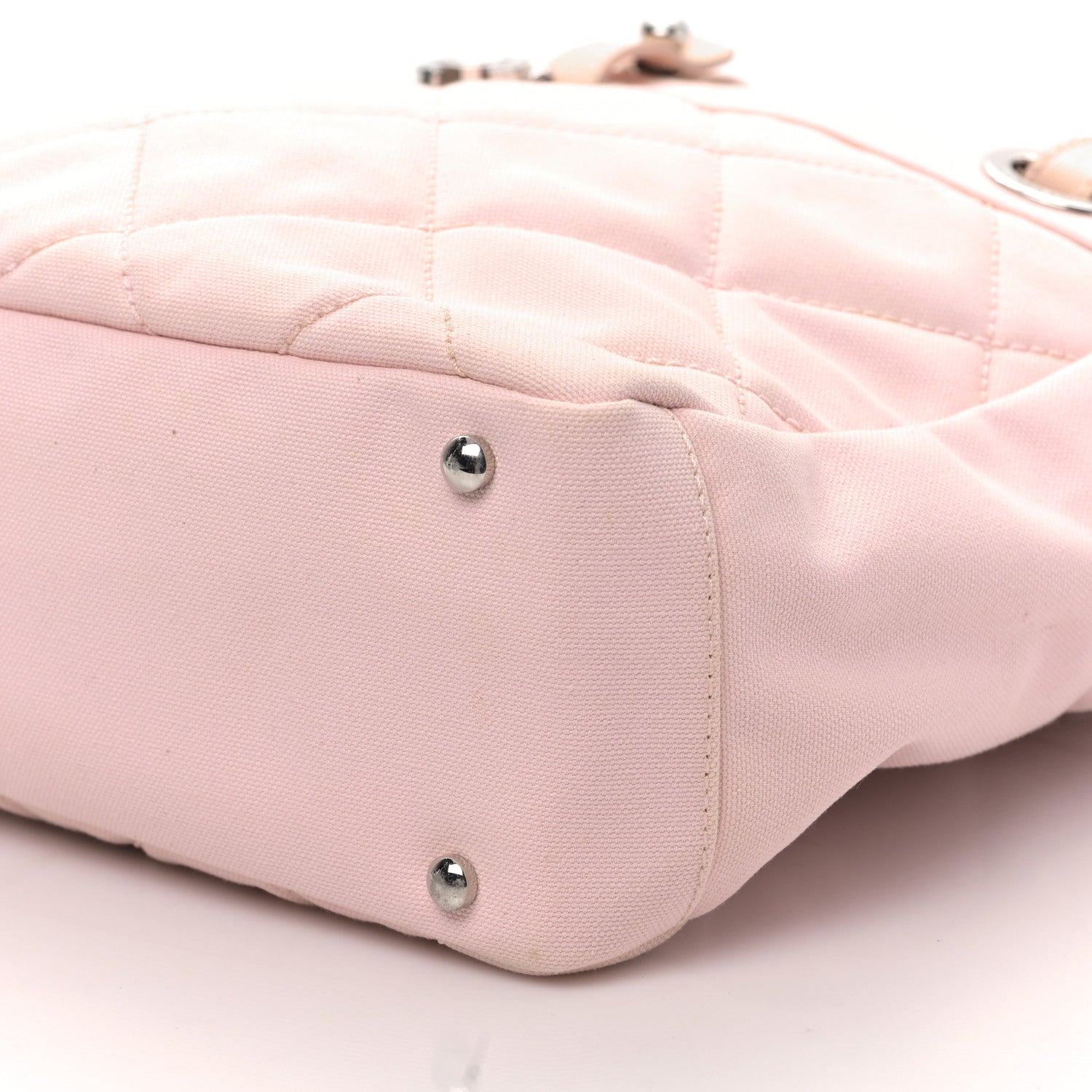 Chanel Coated Canvas Quilted Small Paris Biarritz Tote Light Pink 9 of 9