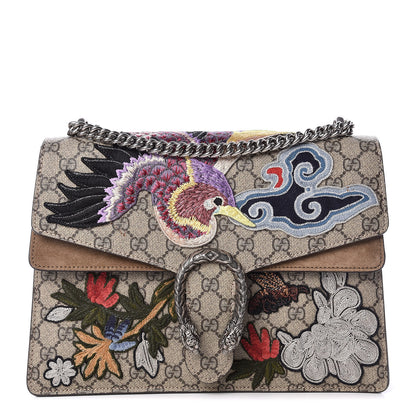 Gucci GG Supreme Monogram Embroidered Medium Dionysus Shoulder Bag Taupe 1 of 13