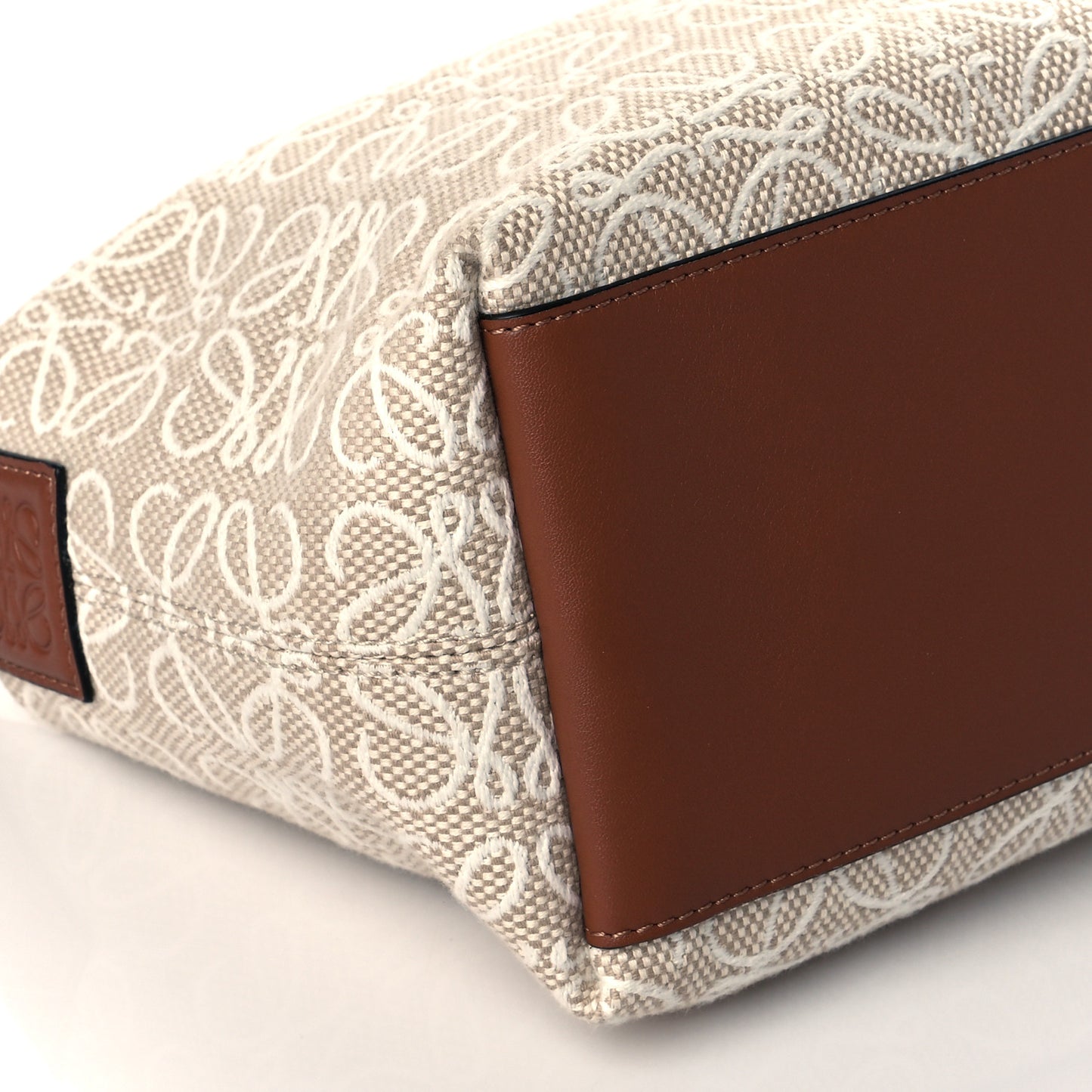 Jacquard Anagram Calfskin Small Cubi Bag Ecru Tan