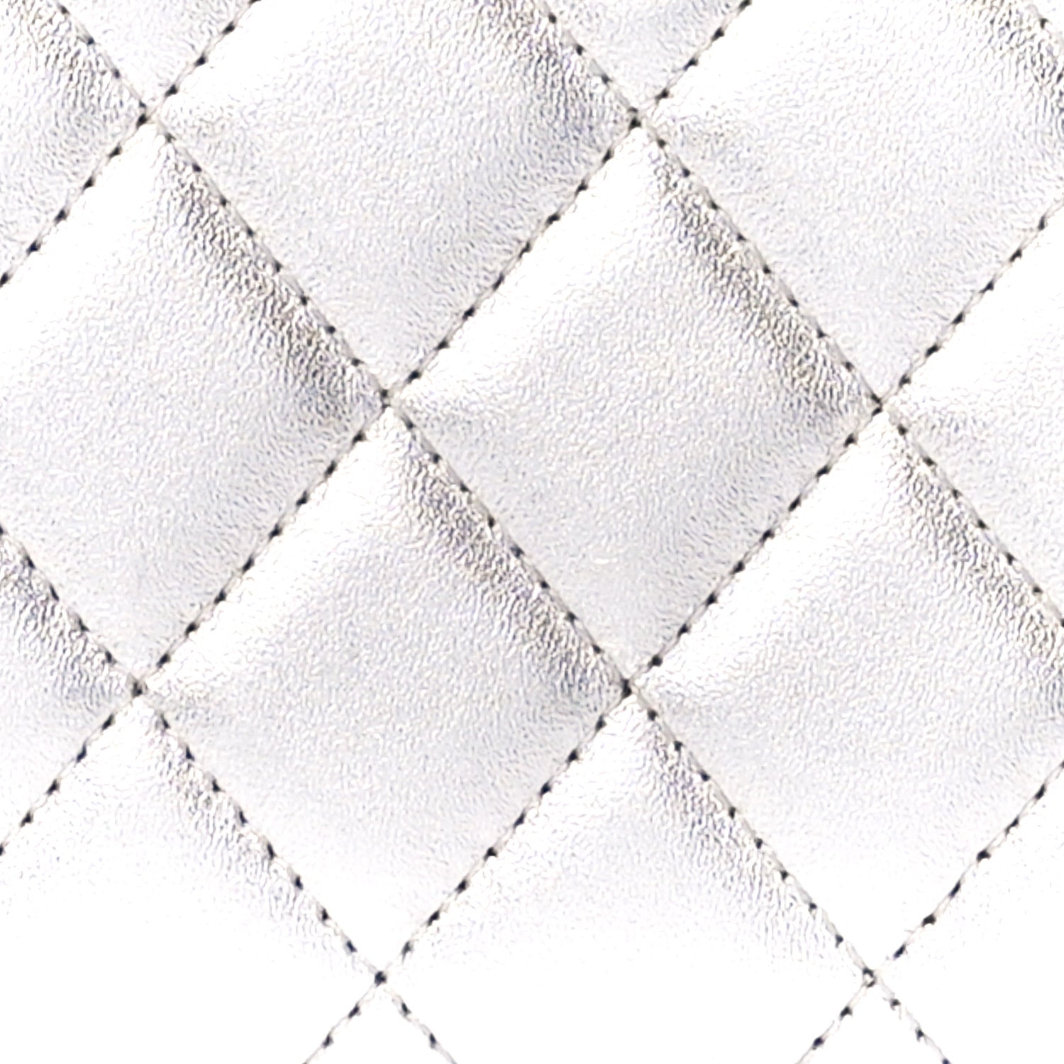 Chanel Metallic Lambskin Quilted Large Gusset Zip Around Wallet Silver 8 of 11