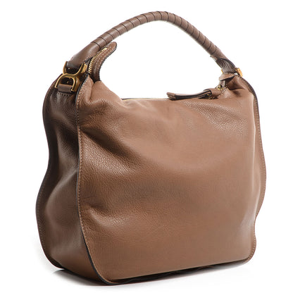 Chloe Calfskin Large Marcie Hobo Brown Seed 4 of 11