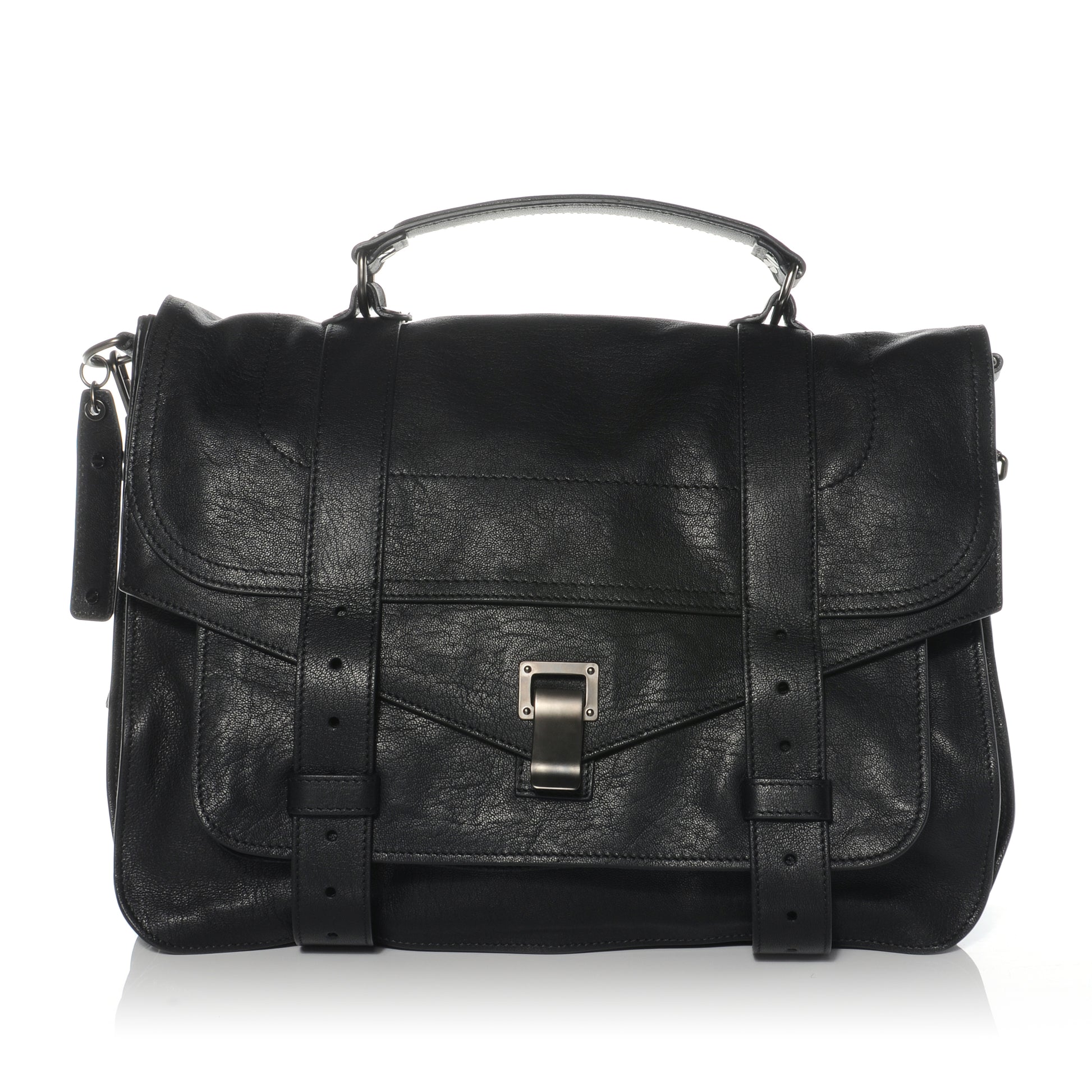Proenza Schouler Lambskin PS1 Large Satchel Black 1 of 7