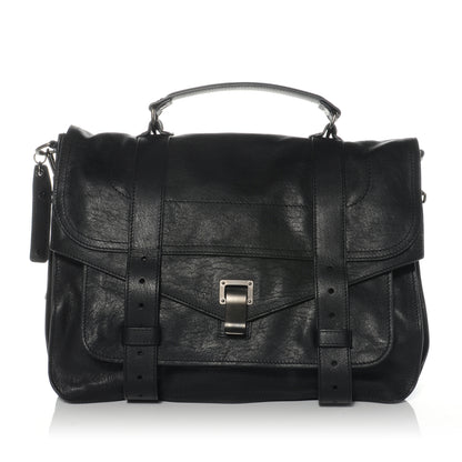 Proenza Schouler Lambskin PS1 Large Satchel Black 1 of 7