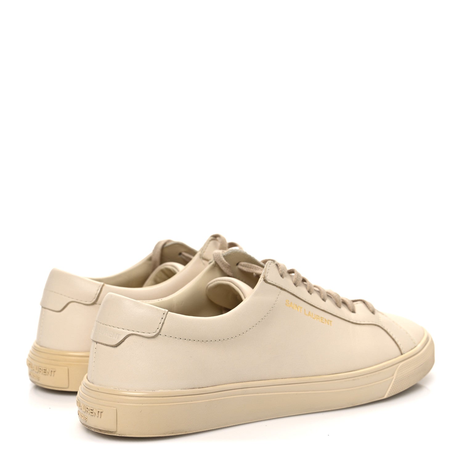 Saint Laurent Calfskin Andy Low Top Sneakers 36 Dark Coquille 5 of 11