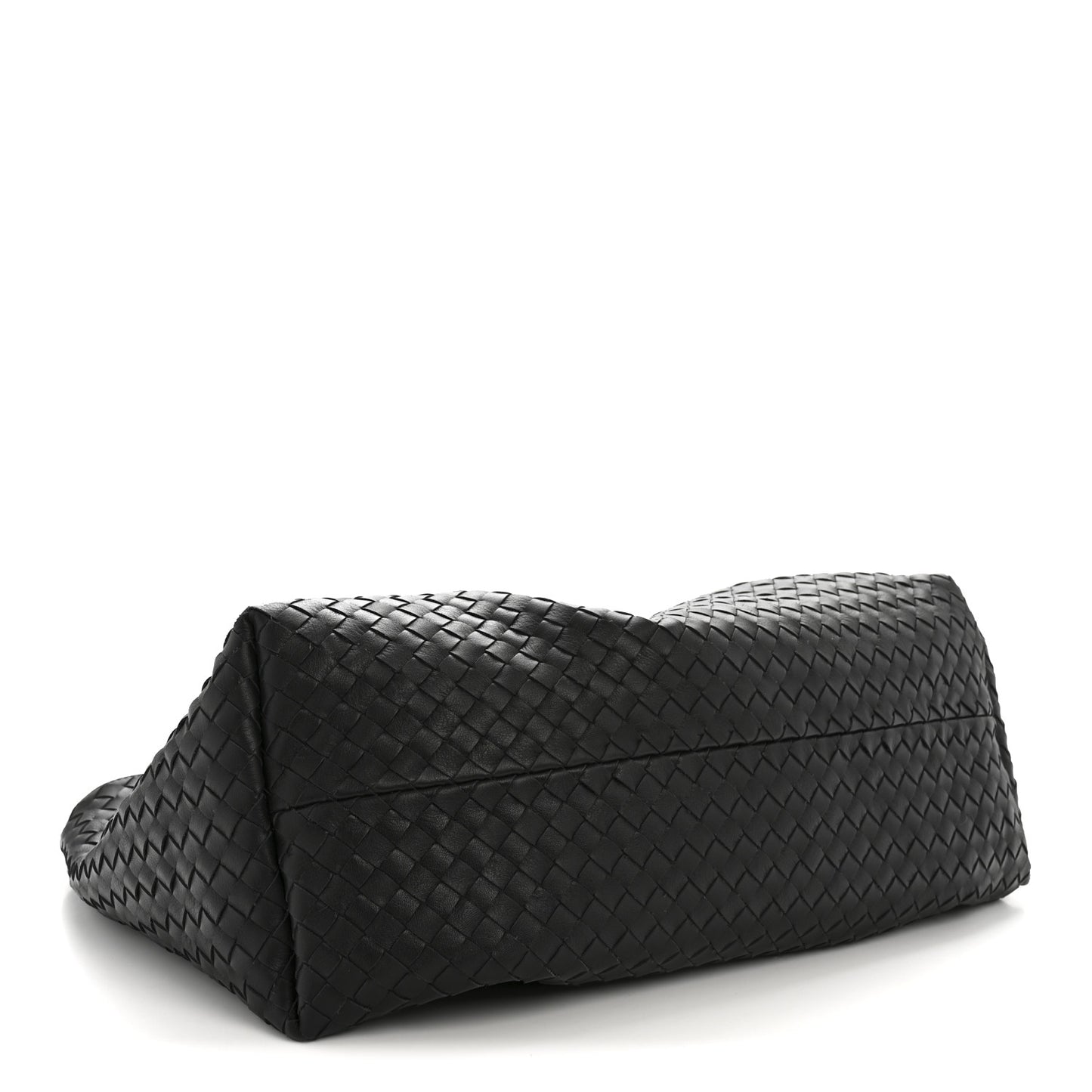 Calfskin Intrecciato Pinacoteca Reversible Tote Black Fondant